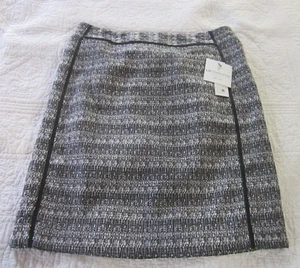 Liz Claiborne Damen Rock Größe 6P schwarz/weiß Tweed Karriere Büro - Bild 1 von 4