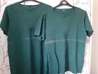 Bundeswhr Two Green T Shirts Approx Size 44" Chest Please Read Full Description