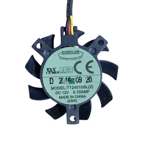 1PCS New EVERFLOW T124010SL(2) Cooling Fan DC12V 0.10A Dia 3.6mm 3*3*2.3mm 3Pin - Picture 1 of 1