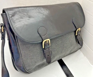 Brahman Messenger Bag Business Laptop Schultertasche schwarz Leder & Denim - Bild 1 von 11