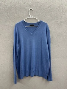 Banana Republic Mens Sweater Shirt Size XL Blue Long Sleeve Knit V-Neck LuxeYarn - Picture 1 of 9