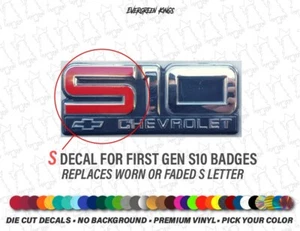 1982-1993 First Gen Chevy S10 Trucks S Badge Decal Overlays for Faded Emblems - Picture 1 of 3