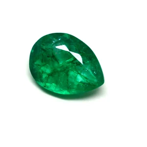 Pear Cut Emerald Natural Loose Gemstone Faceted Emerald 14-16 Ct Ring Size Gems - Picture 1 of 8