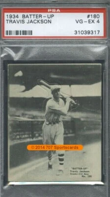 1934 Batter-Up 180 Travis Jackson PSA 4 (9317) - Image 1 of 2
