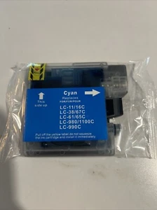 Ink Cartridge ~Cyan ~For Brother LC: 11/16; 38/37; 61/65; 980/1100; 990 ~New - Picture 1 of 3