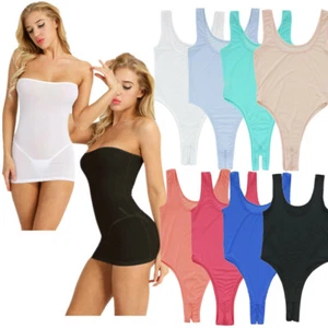 Sexy Lingerie Women's Long Tube Top Dress Bodysuit Sleepwear Babydoll AU - Picture 1 of 47