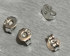 Vite per orecchini orecchini stopper argento 925 tappo vite orecchino NUOVO - Foto 1 di 4