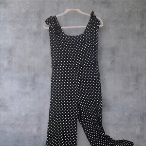 Beautiful MASSIMO FABBRO ITALY Polka Dot Jumpsuit Size 2 Flowy & Soft - Picture 1 of 10