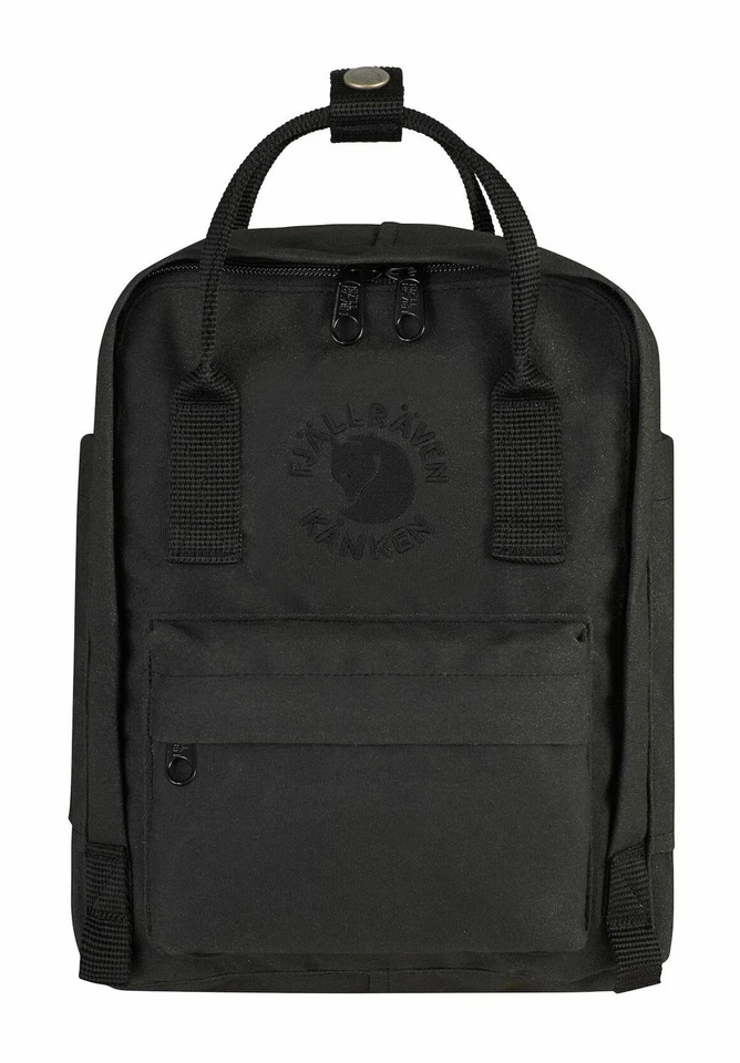 Fjällräven Kånken Re-Kånken Mini Rucksack Tasche Black Schwarz Neu - Bild 1 von 1