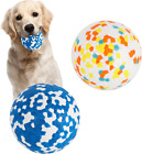 2 Pack Dog Ball Toysindestructible Dog Toys Ballshigh Bounce Rubber Dog Solid