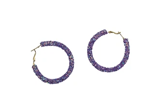 Lavender Sparkle Silicone Hoope - Picture 1 of 1