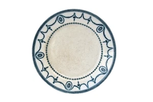 Antico piatto in terracotta inglese Johnson Bros Sultana 8,5 pollici motivo blu crepitante - Foto 1 di 6