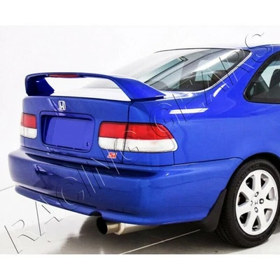 ALERÓN MALETERO TRASERO PINTADO AZUL + LUZ FRENO LED APTO 96-00 HONDA CIVIC 2 PUERTAS Foto 1 de 4