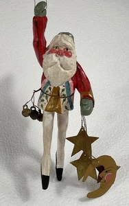 House of Hatten Santa Enchanted Forest w/ Moon Stars Christmas Ornament 1988 - Picture 1 of 5