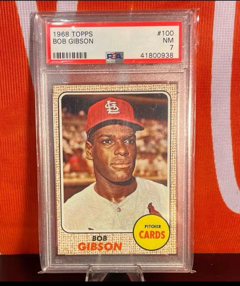 1968 Topps - Bob Gibson #100 PSA 7 - Imagem 1 de 1