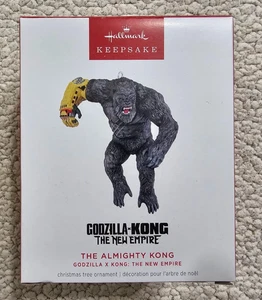 Hallmark Andenken Ornament 2024 Godzilla Kong the New Empire Almighty Kong Neu in OVP - Bild 1 von 2