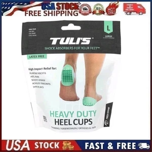 Tuli's Heavy Duty Heel Cups, Cushion Insert for Shock Absorption, Plantar - Picture 1 of 12