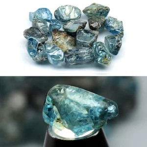 💎 90.84ct 15p Lot Rough Natural Green Blue Zircon - Gentle Heat, Cambodia Gems - Picture 1 of 6