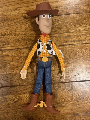 "Muñeca de cuerda leñosa Toy Story Disney Pixar 15"" funciona con sombrero". Probado, ¡funciona! Foto 1 de 4