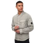Herrenshirt C.P. Company Chrom R Overshirt mit durchgehendem Reißverschluss in grau