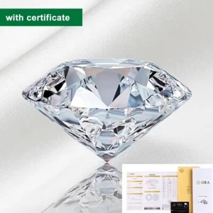 1-19.5mm Round Cut Loose Moissanite Stone D VVS1 Excellent Cut GRA Certificated - Picture 1 of 13