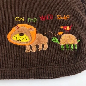 Koala Baby Brown Thermal Blanket On The Wild Side Lion Turtle Waffle Weave Lovey - Picture 1 of 5