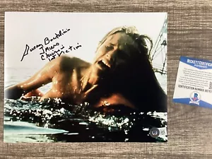 (SSG) Foto rara, caliente firmada por SUSAN BACKLINE 10X8 color "Jaws" - certificado de autenticidad BAS/Beckett - Imagen 1 de 5