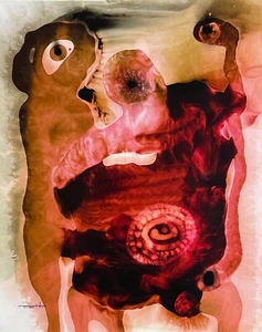 Jose Tonito Original Painting.LEGACY.Unique Organic Otherworldly art.Figures - Picture 1 of 3