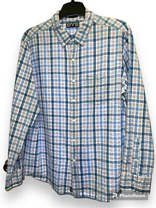 Camicia uomo RYE taglia manica lunga con bottoni multicolore a quadri taglia L corta - Foto 1 di 8