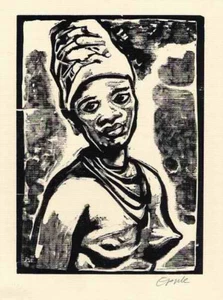 bernd epple - in Schwarzafrika - Original Lithografie signiert limitiert 86 - Picture 1 of 1