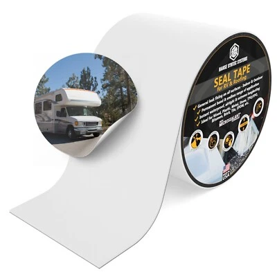 HSS Seal Tape MicroSealant® WHITE 2" x 25' , RV & Roof Seal, Waterproof Tape