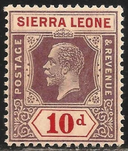 Sierra Leone #133 (A8) (SG #142) FVF MLH - 1925 10p King George V - Bild 1 von 1