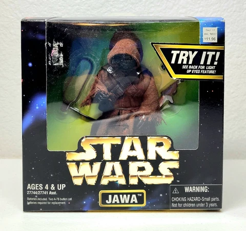Star Wars Action Collection JAWA 12-Inch Light-up Eyes 1997 Kenner Open Box Cover