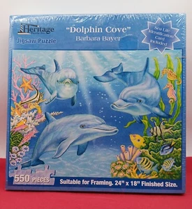 Dolphin Cove 550 piece puzzle by Barbara Bayer - Picture 1 of 2
