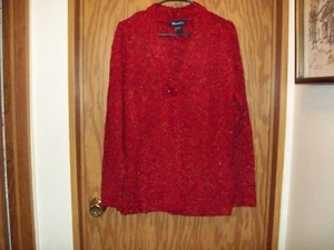 Cardigan femme QVC Denim & Co. pull un bouton taille M - Photo 1/4