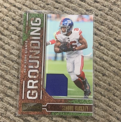 2022 Panini Playbook Grounding Saquon Barkley Insert G-6 Jersey Patch EAGLES - Image 1 of 4