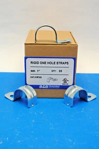 Box mit 25 Stück 1 Zoll starre Einloch Riemen UL & CSA gelistet, Stahl - Bild 1 von 6