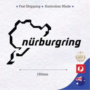 Nurburging Race track window glass sticker decal black colours 150mm - Bild 1 von 1