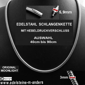 Herrenkette Schlangenkette Männerkette Edelstahl Kette Halskette Anhängerkette - Bild 1 von 1