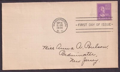 Scott #817 Zachary Taylor Washington DC 09-14-1938 FDC - Image 1 of 2