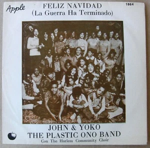 JOHN LENNON & YOKO 45 PS Happy Xmas SOUTHAMERICA 7" Ed. 1973 Plastic ONO Band - Picture 1 of 4