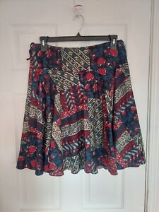 LAUREN Ralph Lauren 10P Patchwork Casual A-Line Skirt Knee Length: