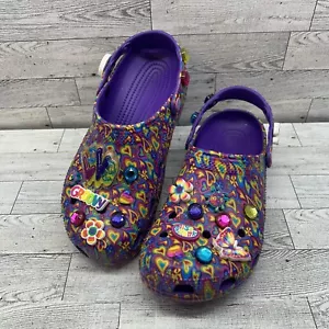 Lisa Frank Crocs Classic Clogs Damen 11 Herren 9 Neon Groovy Psychedelic Jibbitz - Bild 1 von 14