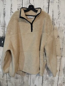 no boundaries Large 42-44 High Pile Fleece Pullover Pebble - Picture 1 of 3