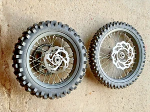2019 KTM 65SX Wheel Set Maxxis Front Rear 21/19 Inch Rim Hub Rotor OEM 65 SX - Picture 1 of 9