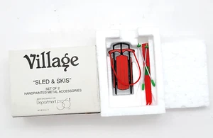 Dept 56 Snow Village Sled and Skis #52337 NIB Retired - Picture 1 of 3