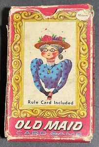 Vintage Whitman Old Maid Card Game 1950’s RARE - missing 4 cards (see notes) - Picture 1 of 11