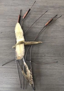 "Vintage mcm Kupfer & Messing fliegender Vogel Wand hängende Skulptur 17"" x 10""" - Bild 1 von 8
