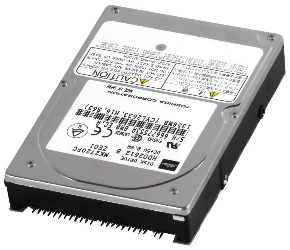 Hard Drive Toshiba MK2720FC HDD2612 1.3GB 4200RPM 128KB IDE ATA 2.5" Inch - Image 1 of 3