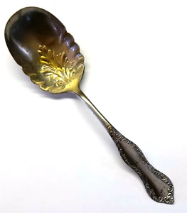 US SILVER SILVERPLATE SOLID SHELL BERRY or CASSEROLE SPOON - Picture 1 of 5